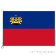 Bendera nasional Liechtenstein 100% polyster 90 * 150cm